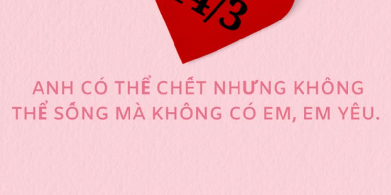 Cảm ơn em đã đến bên anh. Chúc em một ngày Valentine tràn đầy yêu thương và niềm vui