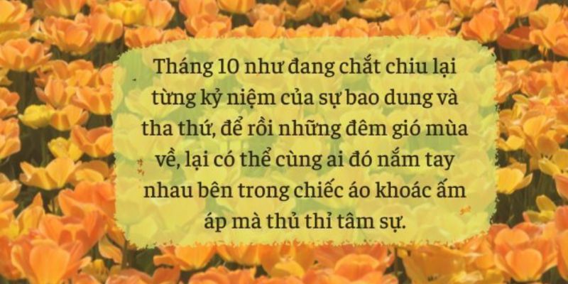 Tháng 10 là tháng của sự thư giãn và tìm lại niềm vui 